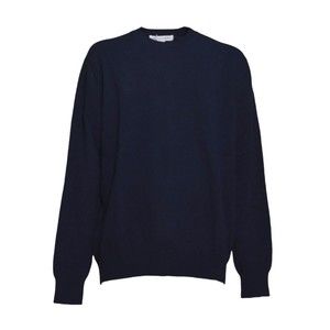 Comme Des Garçons Navy Blue Wool Crewneck Sweater - NWT